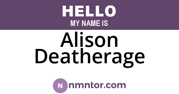 Alison Deatherage