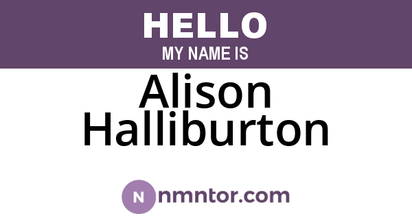 Alison Halliburton