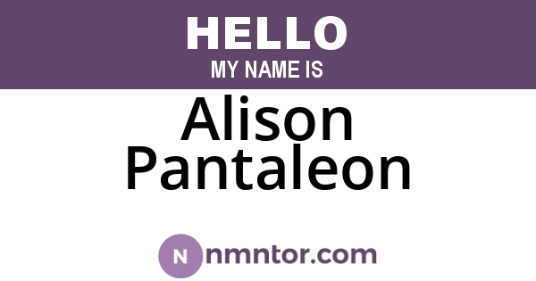Alison Pantaleon