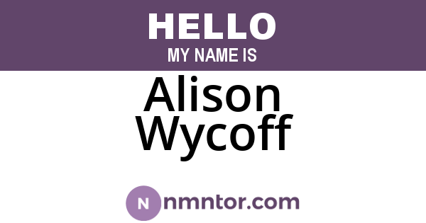 Alison Wycoff
