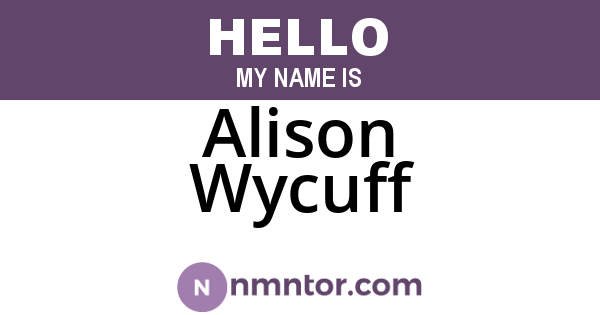 Alison Wycuff