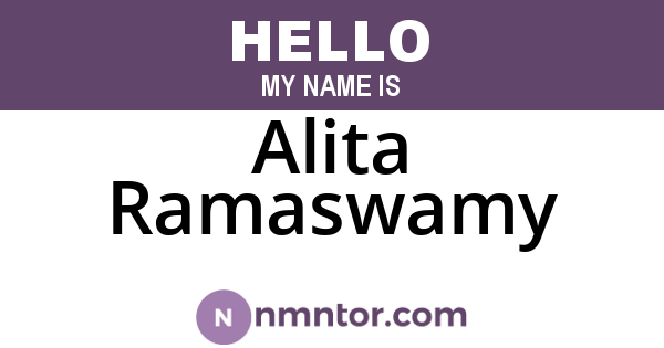 Alita Ramaswamy