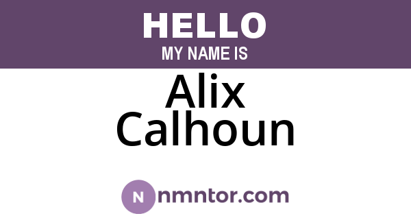 Alix Calhoun