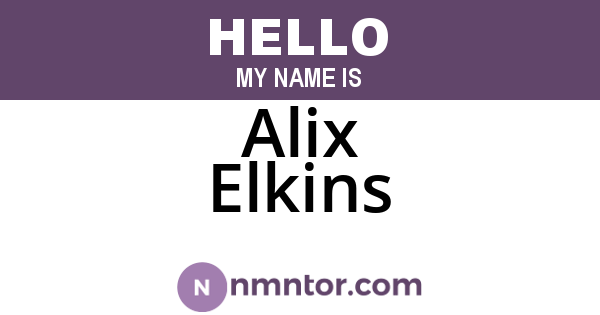 Alix Elkins