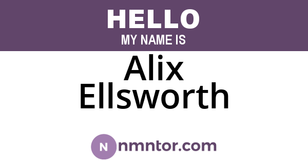 Alix Ellsworth