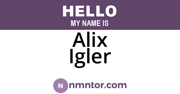 Alix Igler