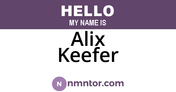 Alix Keefer