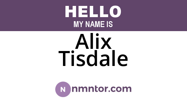 Alix Tisdale