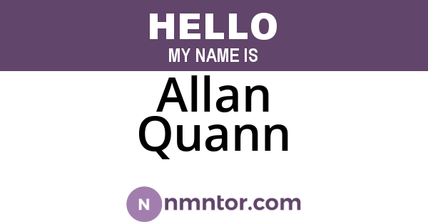 Allan Quann