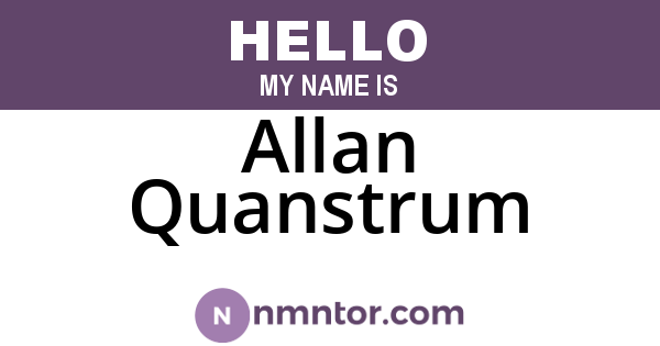 Allan Quanstrum
