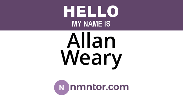 Allan Weary