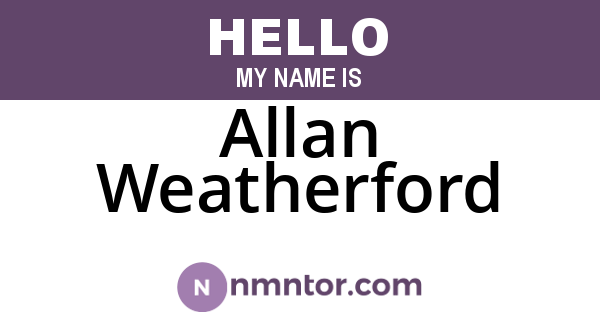 Allan Weatherford