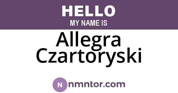 Allegra Czartoryski