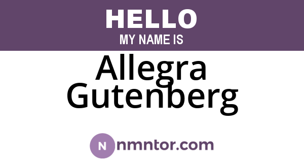 Allegra Gutenberg