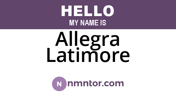 Allegra Latimore