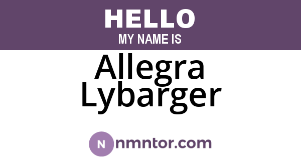 Allegra Lybarger