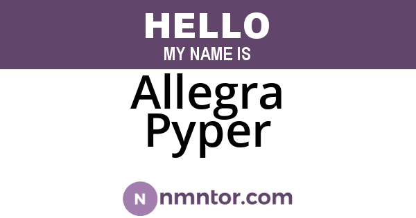 Allegra Pyper
