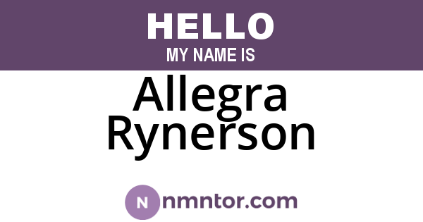 Allegra Rynerson
