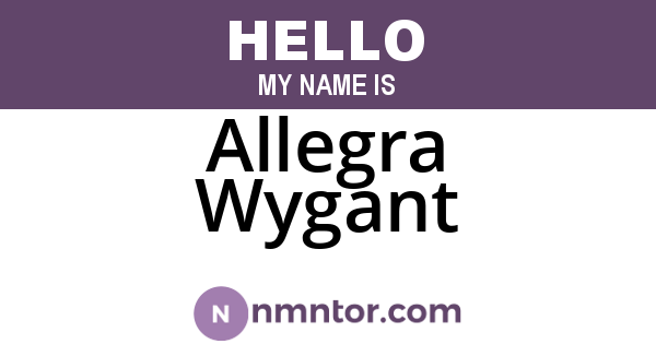 Allegra Wygant