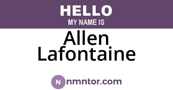 Allen Lafontaine