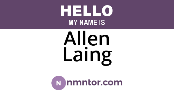 Allen Laing