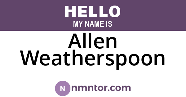 Allen Weatherspoon