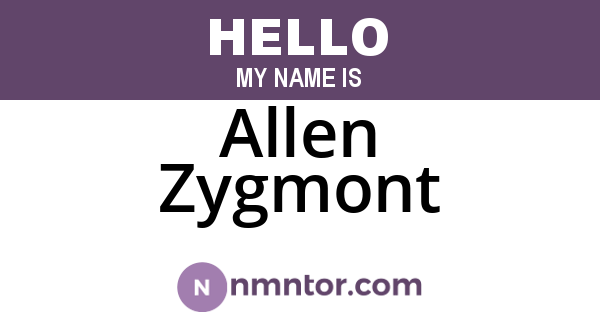 Allen Zygmont