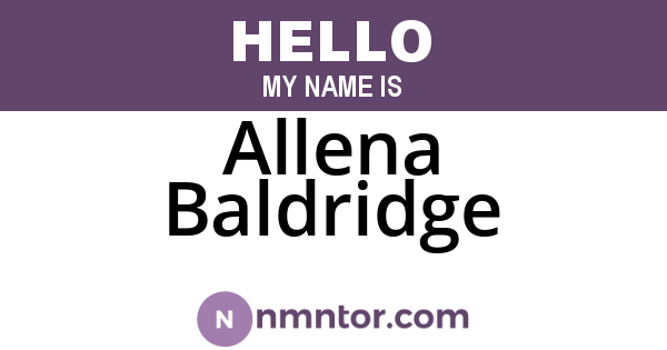 Allena Baldridge