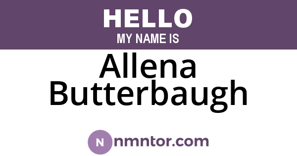Allena Butterbaugh