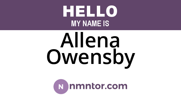 Allena Owensby