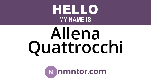 Allena Quattrocchi