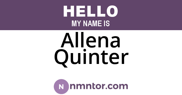 Allena Quinter
