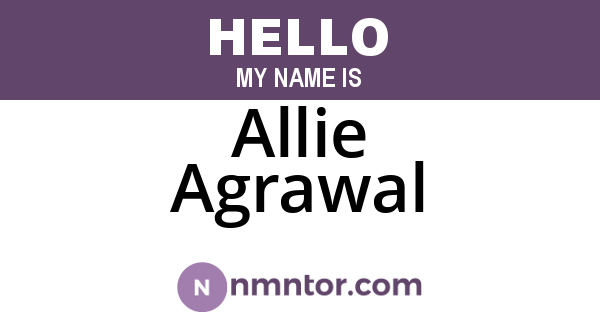 Allie Agrawal