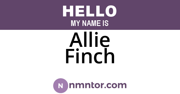 Allie Finch