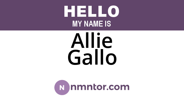 Allie Gallo
