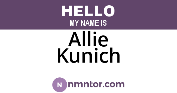 Allie Kunich