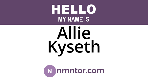 Allie Kyseth