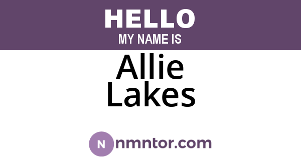 Allie Lakes