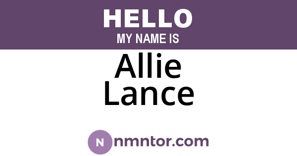 Allie Lance