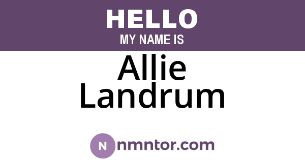 Allie Landrum