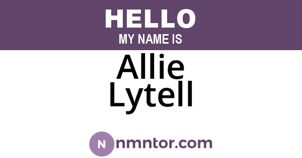 Allie Lytell