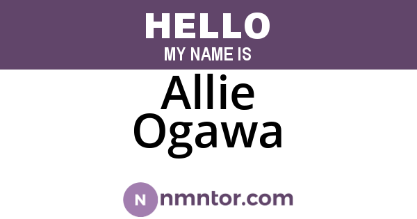 Allie Ogawa