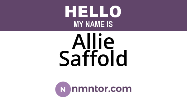 Allie Saffold
