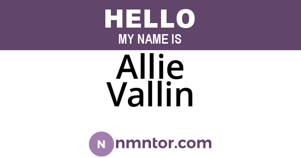 Allie Vallin