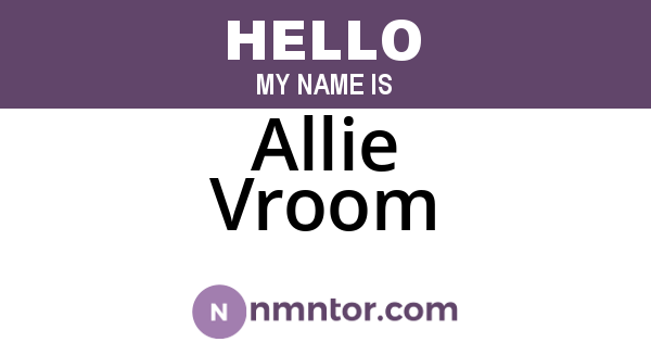 Allie Vroom