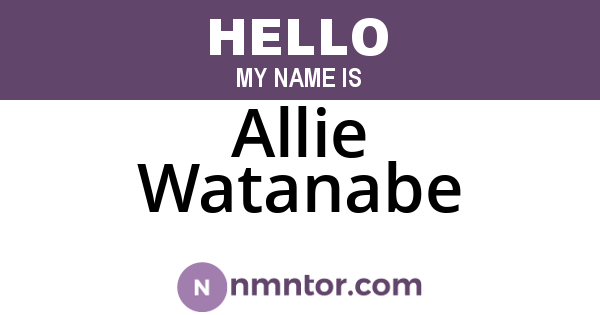 Allie Watanabe