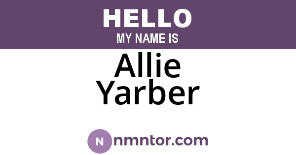 Allie Yarber