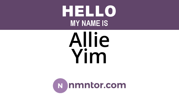 Allie Yim