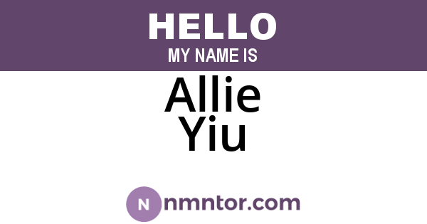 Allie Yiu