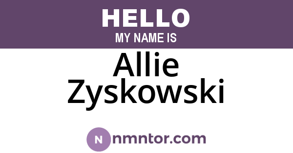 Allie Zyskowski
